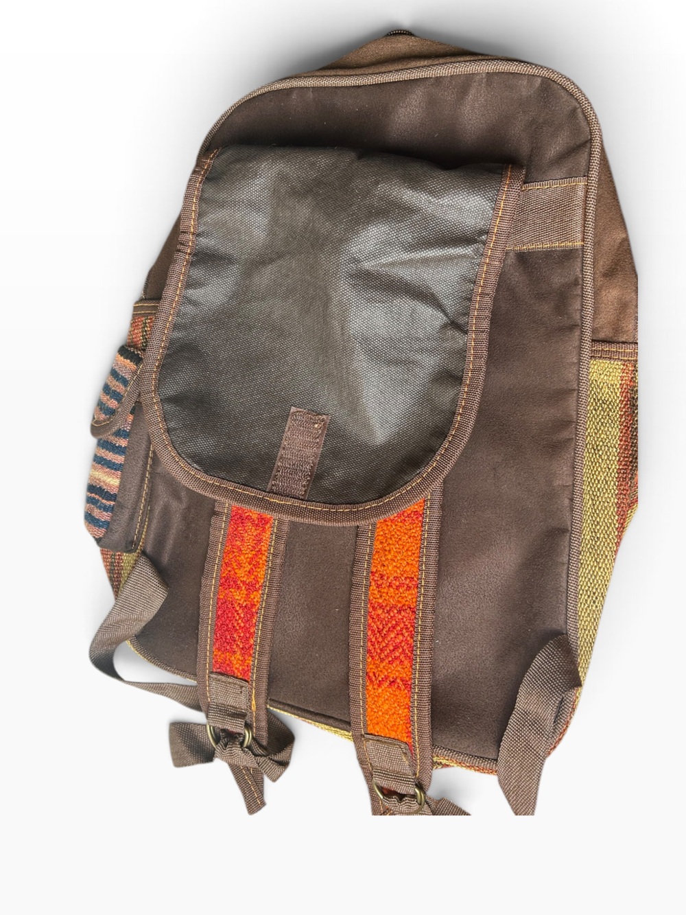Woven Tapestry Backpack with Geometric Rug Pattern - Picture 6 of 6